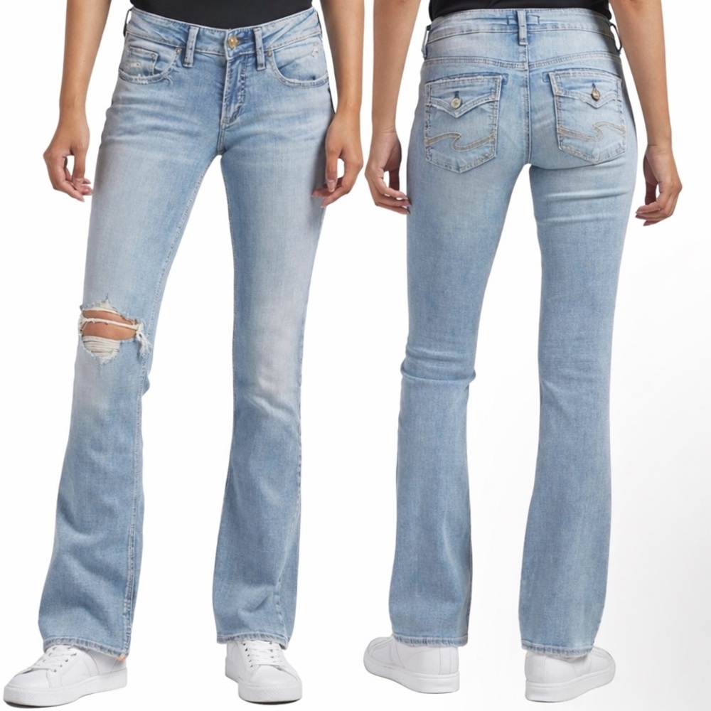 Silver Jeans Britt Slim Bootcut Light Indigo W29 Curvy Low Rise